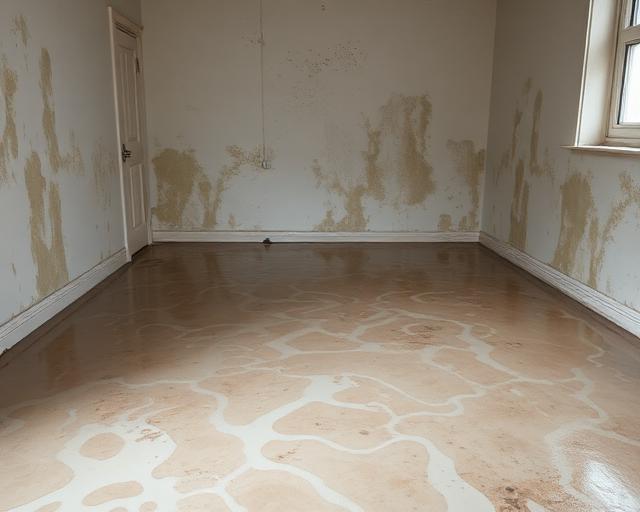 Matériaux mis à nu après des travaux mal réalisés