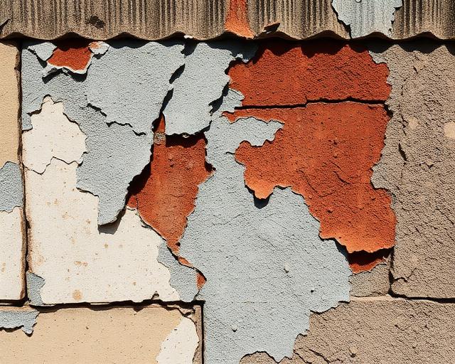 Peintures anciennes décollées et matériaux vieillis